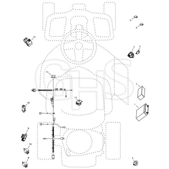 McCulloch MOWCART - 96021000802 - 2012-01 - Electrical Parts Diagram