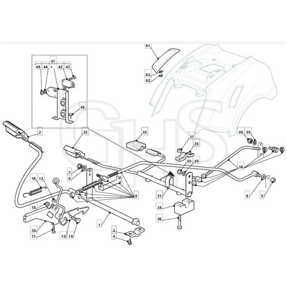 MRL 9214 H - 2010 - 2T0420236/IM0 - Mountfield Ride On Mower Controls Diagram