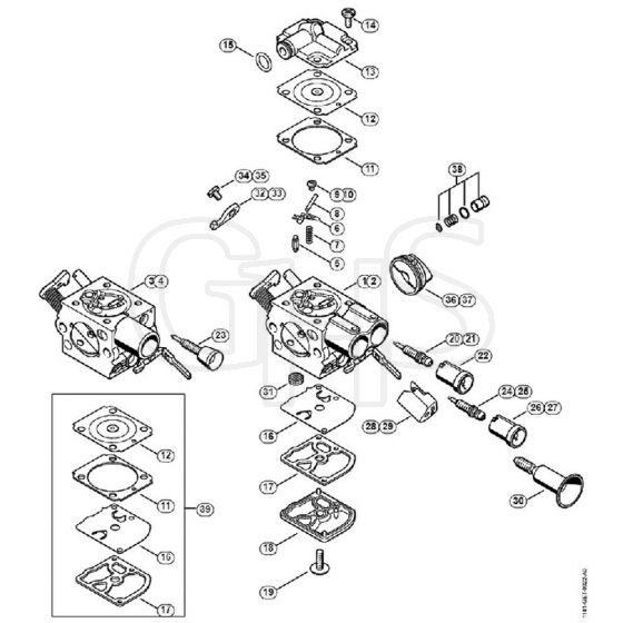 Genuine Stihl MS291 / M - Carburetor C1Q-S246, C1Q-S252, C1Q-S211, C1Q-S178