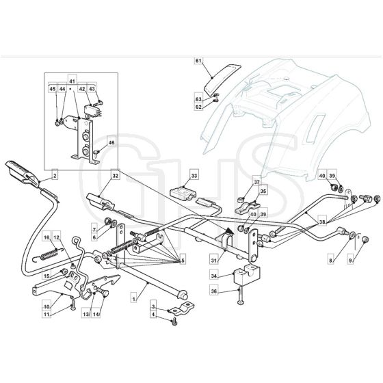 MTPH 14_92 H - 2008 - 299964433/MF8 - Mountfield Ride On Mower Controls Diagram