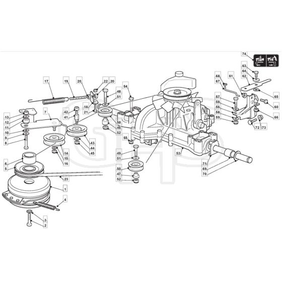 MTPH 14_92 H - 2008 - 299964433/MF8 - Mountfield Ride On Mower Transmission Diagram