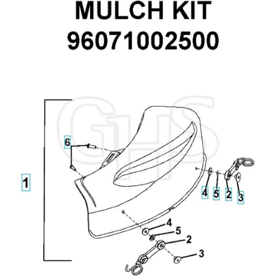 McCulloch Mulch Kit - 2010-01 - Main Assy Parts Diagram