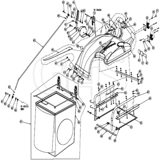 Billy Goat MV650H - MV650H Push Vacuum Main (3) Diagram