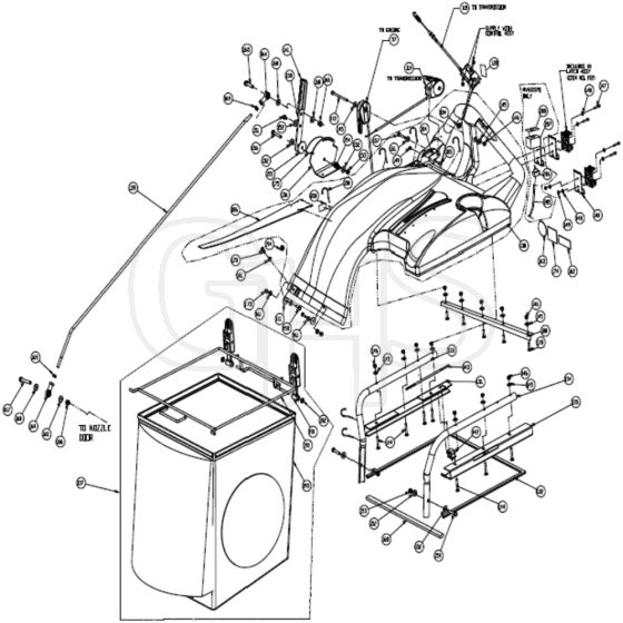 Billy Goat MV650SPH - MV650HSP Self-Propelled Vacuum Main (4) Diagram