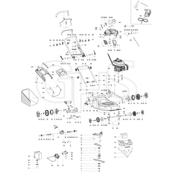 Cobra MX46SPCE - 18" Self Propelled Main Diagram