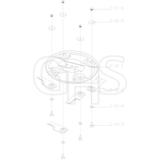 Cobra MX534SPH/MX484SPCE Swing Blade - Swing Blade Assembly Feb 2019 Main Diagram
