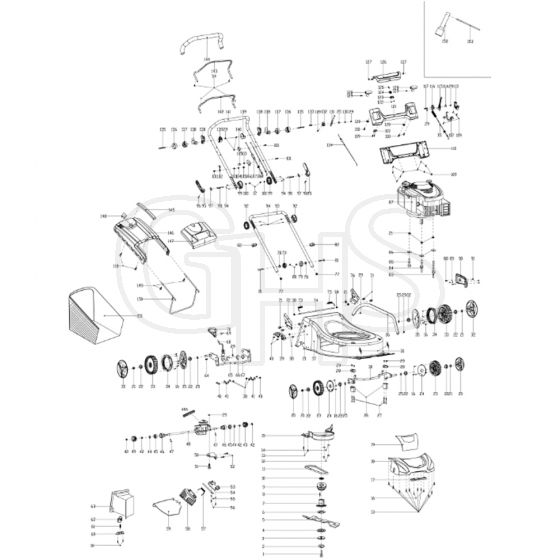 Cobra MX564SPB - 22" Self Propelled Main Diagram