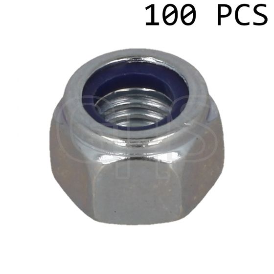 M8 Nyloc Nut, Pack of 100