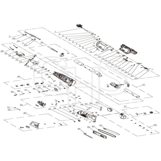 Cobra P20E - Polesaw Main Diagram
