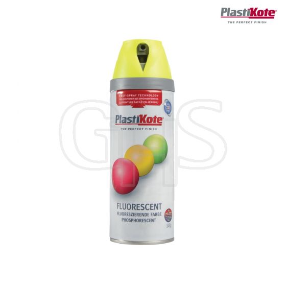 Plasti-kote Twist & Spray Fluorescent Yellow 400ml - 440.0001901.076