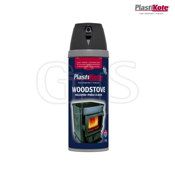 Plasti-kote Twist & Spray Wood Stove Paint Black 400ml - 440.0026030.076