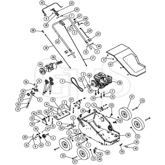 Billy Goat PL1800 - 18" Plugr Main Diagram