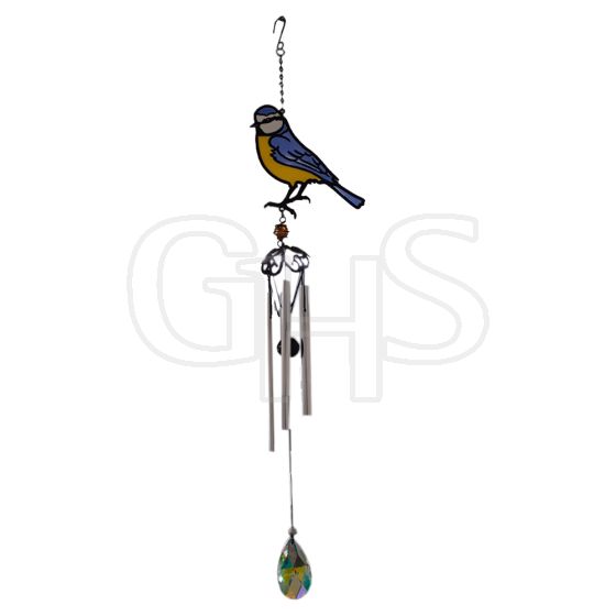 Primus Stained Glass Effect Blue Tit Wind Chime - PT1003 - ONLY 4 LEFT