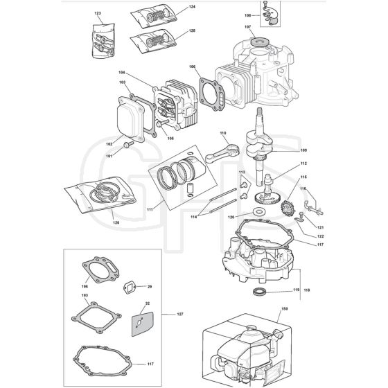 R25M - 2008 - 299971536/BQ - Mountfield Ride On Mower R200ES Cylinder Diagram