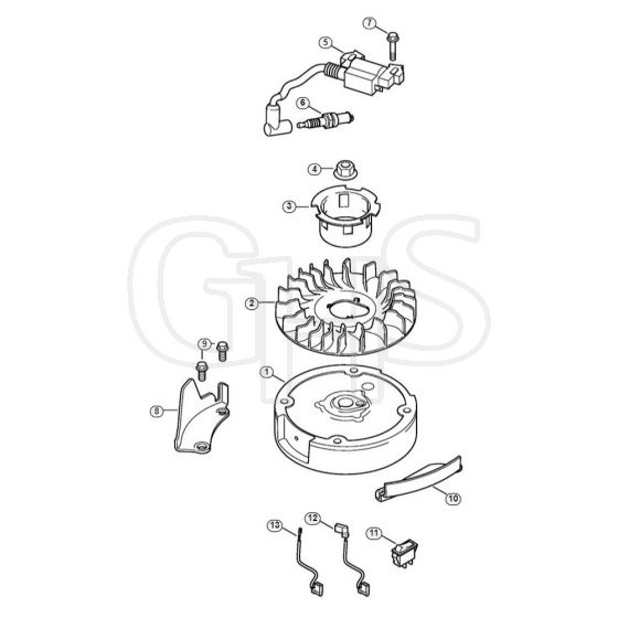 Genuine Stihl RB200 / H - Ignition systems, Fly wheel