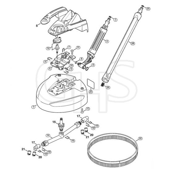 Genuine Stihl RE141 K PLUS / O - Surface cleaner RA 101