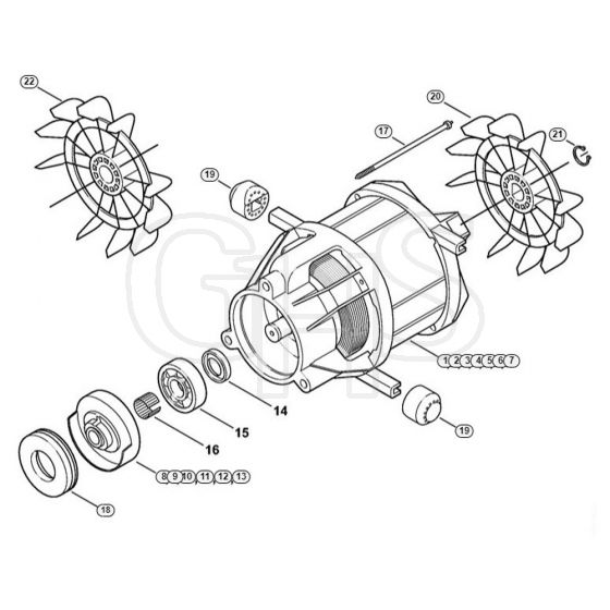 Genuine Stihl RE142 / A - Electric motor