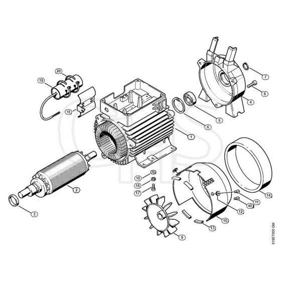 Genuine Stihl RE440 K / A - Electric motor