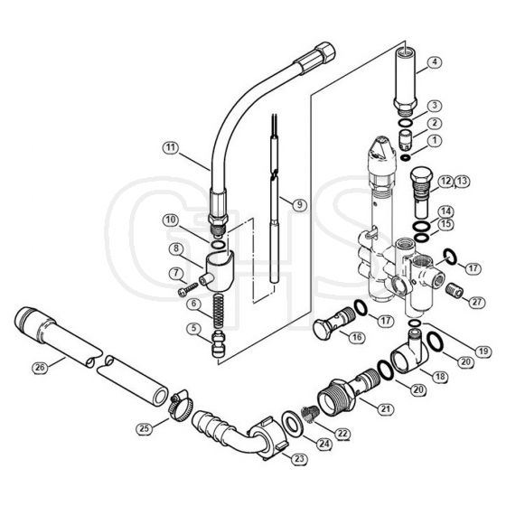 Genuine Stihl RE521 / G - Regulation valve block, Safety valve