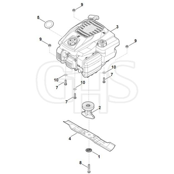 Stihl RM248.2 - Engine, Blade - Parts Diagram