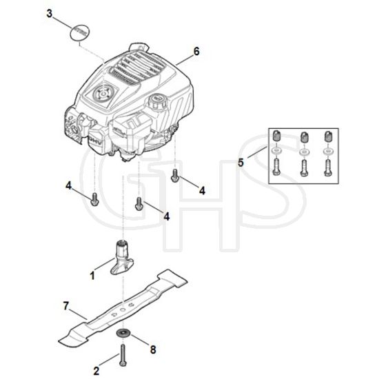 Stihl RM248.3 - Engine, Blade - Parts Diagram
