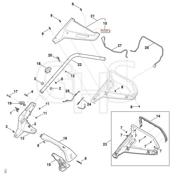 Stihl RM253.3 T - Handle - Parts Diagram