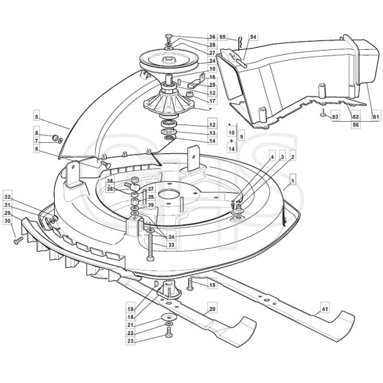 RM28 H - 2009 - 2T1532433/BM9 - Mountfield Ride On Mower 72cm Deck Diagram