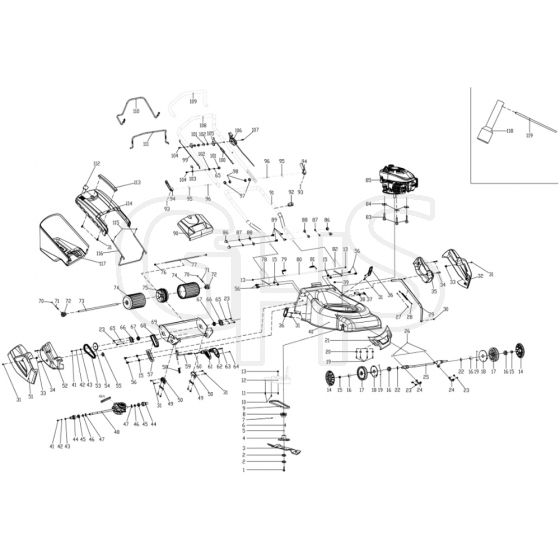 Cobra RM40SPC - Lawn Mower Revised June 2020 Main Diagram