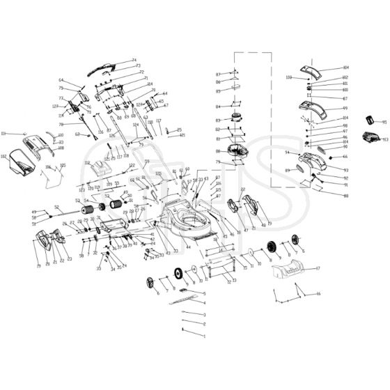Cobra RM4140V - Lawn Mower Main Diagram