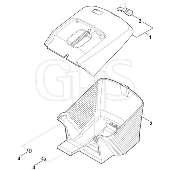 Stihl RM448.3 T - Grass Catcher Bag - Parts Diagram