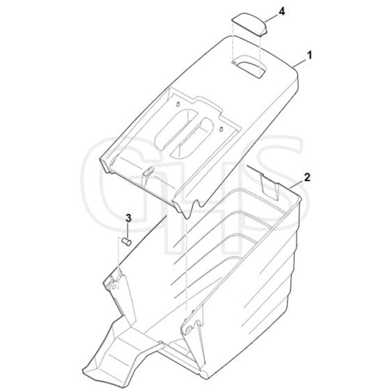 Stihl RM545.1 T - Grass Catcher Bag - Parts Diagram