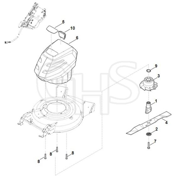 Stihl RMA2.2 RV - Engine, Blade - Parts Diagram