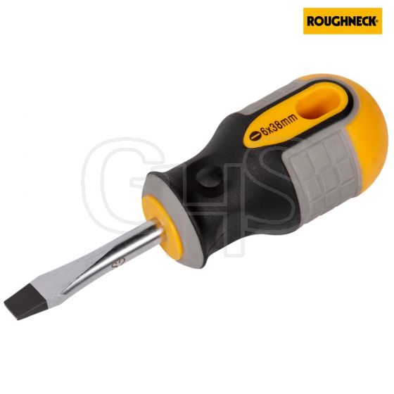 Roughneck Screwdriver Flared Tip 6mm x 38mm Stubby - 22-151
