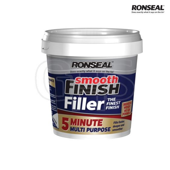 Ronseal Smooth Finish 5 Minute Multi Purpose Filler Tub 600ml - 36564