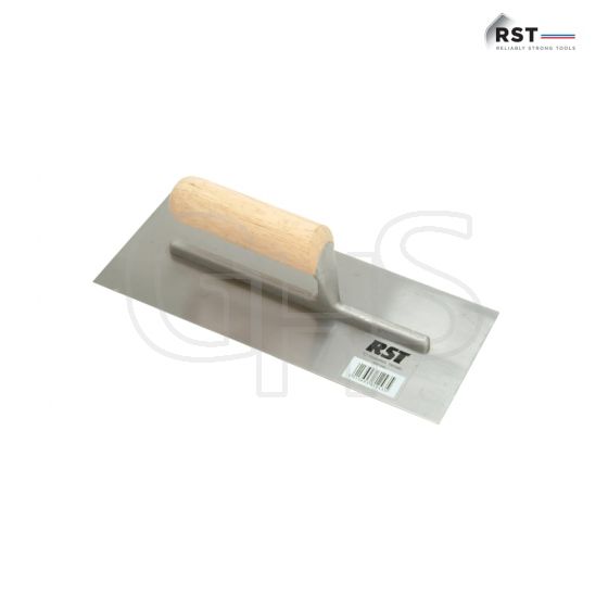 R.S.T. Plasterers Finishing Trowel Straight Wooden Handle 11 x 4.1/2in - RTR124C