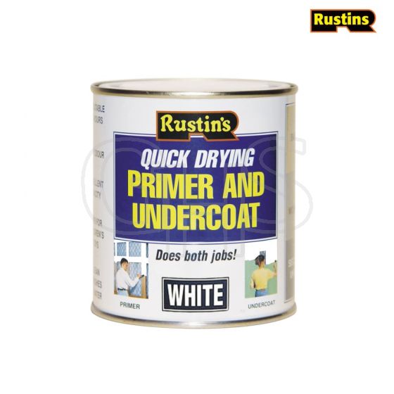 Rustins Quick Dry Primer & Undercoat White 1 Litre - WHPU1000