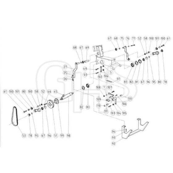 Billy Goat SC120H - Sodcutter Main (3) Diagram