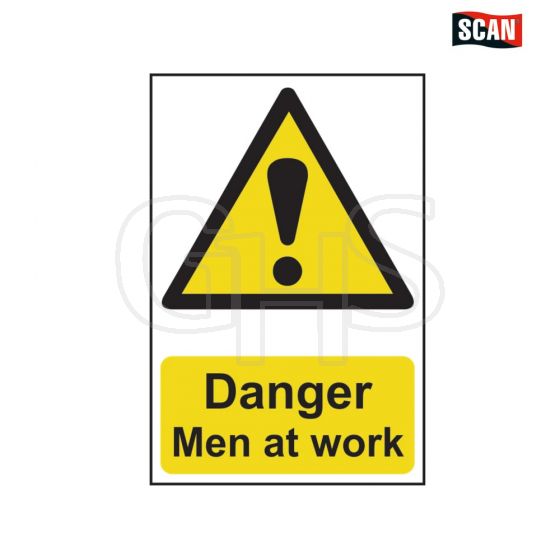 Scan Danger Men At Work - PVC 200 x 300mm - 1200