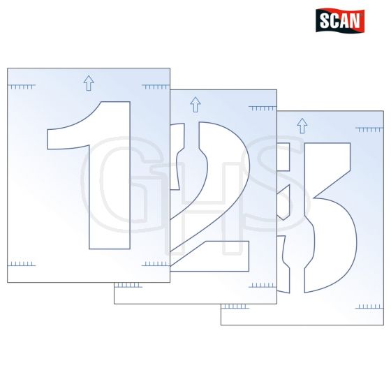 Scan Number Stencil Kit 300mm - 9416
