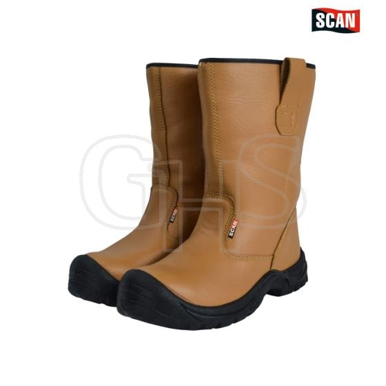 Scan Texas Lined Tan Rigger Boots UK 11 Euro 46 - 2SCL36E