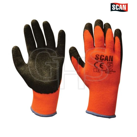 Scan Knitshell Thermal Gloves Orange/Black - Large - 2ARK36L-24