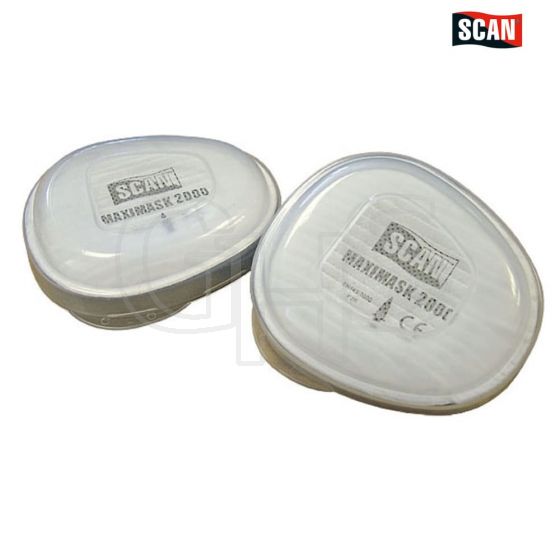 Scan Maxi-Mask Twin Filter Replacement Cartridge P2 (Pack of 2) - BMN380-011-764