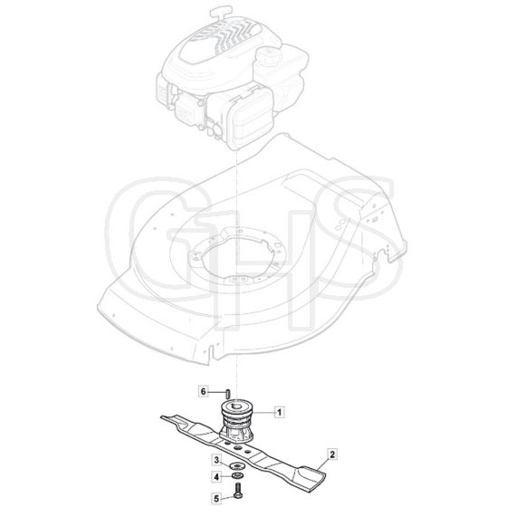 SP160 R - 2021-2023 - 299439043/MC - Mountfield Rotary Mower Blade Diagram