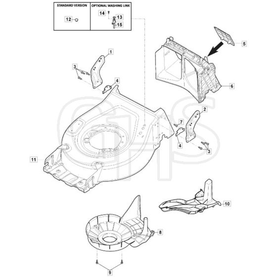 SP185 - 2019-2023 - 2L0482023/MC - Mountfield Rotary Mower Deck Diagram