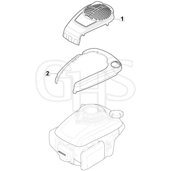 SP425 R - 2014 - 299439038/M14 - Mountfield Rotary Mower Engine Cover Diagram