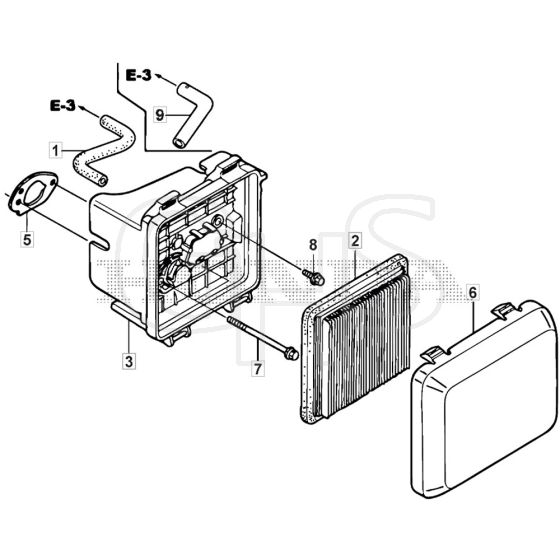 SP425 R - 2015-2018 - 299439038/M15 - Mountfield Rotary Mower Air Filter Diagram