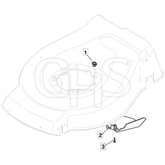 SP425 R - 2019-2021 - 299439038/M19 - Mountfield Rotary Mower Belt Protection Diagram