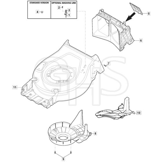 SP42 - 2021-2022 - 2L0432048/MTL - Mountfield Rotary Mower Deck Diagram