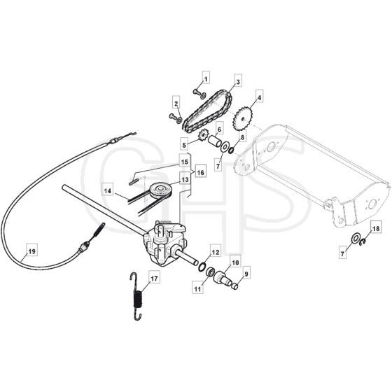 SP465 R - 2008-2013 - 294489038/UM8 - Mountfield Rotary Mower Roller Diagram