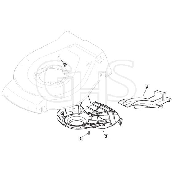 SP465 R - 2019-2021 - 299489038/M19 - Mountfield Rotary Mower Belt Protection Diagram